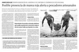 No hay marea roja en nuestro litoral
