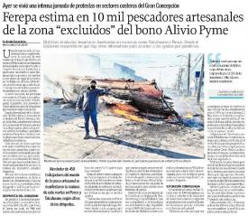 Protestas en las caletas: Bono Pyme deja a pescadores artesanales al margen de todo beneficio